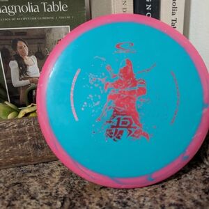 Latitude 64 Blue and Pink Frisbee Golf Frisbee Used